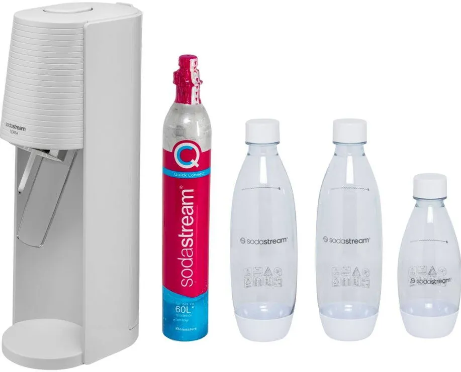 Aparat Apa Minerala SodaStream Pachet Value Terra Alb x3