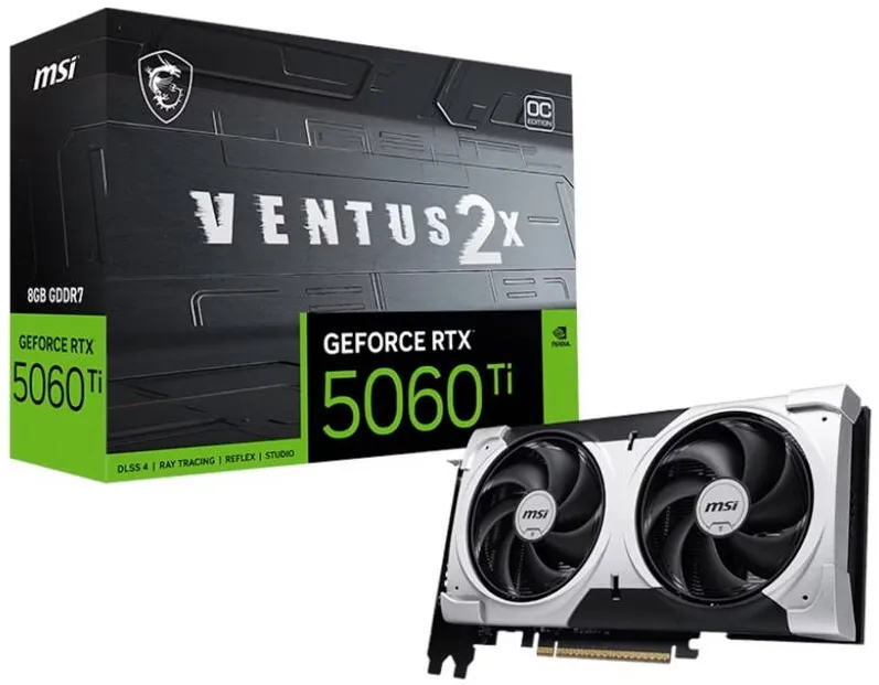 Placa Video MSI GeForce RTX 5060 Ti VENTUS 2X OC PLUS 8G DLSS 4
