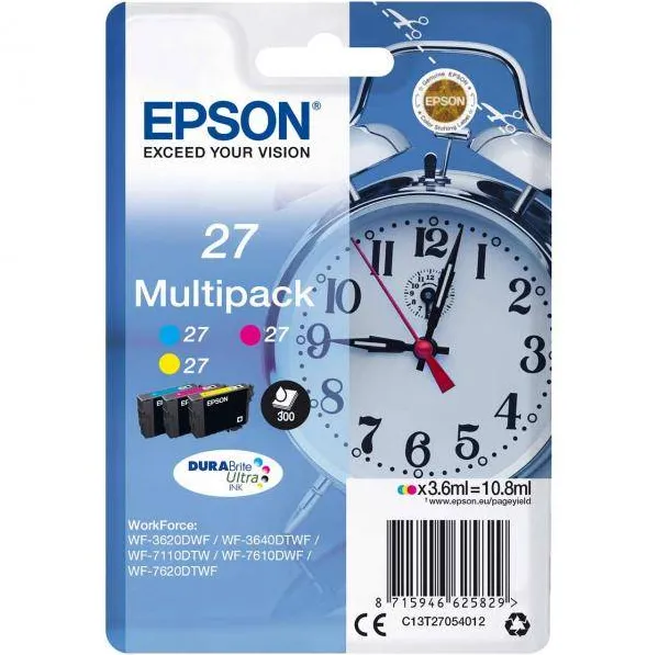Cartus Imprimanta Epson MULTIPACK CMY NR.27 C13T27054010 10,8ML ORIGINAL EPSON WORKFORCE WF-7610DWF