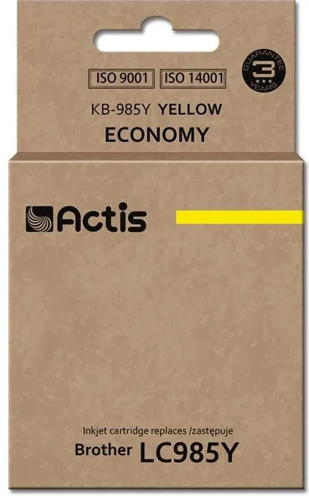 Cartus Imprimanta ACTIS COMPATIBIL KB-985Y for Brother printer; Brother LC985Y replacement; Standard; 19.5 ml; yellow