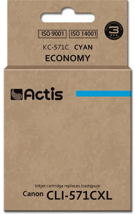 Cartus Imprimanta ACTIS COMPATIBIL KC-571C for Canon printer; Canon CLI-571C replacement; Standard; 12 ml; cyan