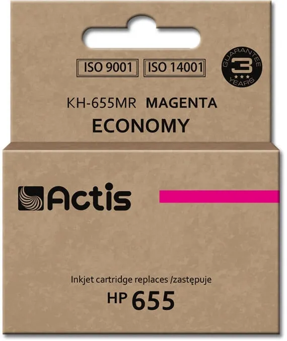 Cartus Imprimanta ACTIS Compatibil KH-655MR for HP printer; HP 655 CZ111AE replacement; Standard; 12 ml; magenta