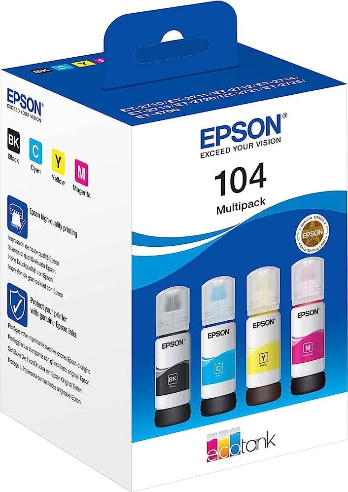 Cartus Imprimanta Epson EcoTank 4-colour Multipack 104 CMYK C13T00P640