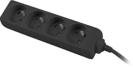 LANBERG Prelungitor 4 prize 1m Black