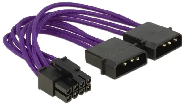 DELOCK 83703, power adapter - 4 pin internal power to 8 pin EPS12V - 15 cm