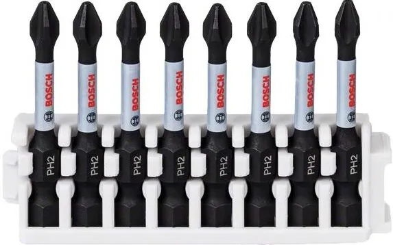 BOSCH 2608522330 - Set capete de insurubare, profil PH2, 8 bucati, rezistenta impact