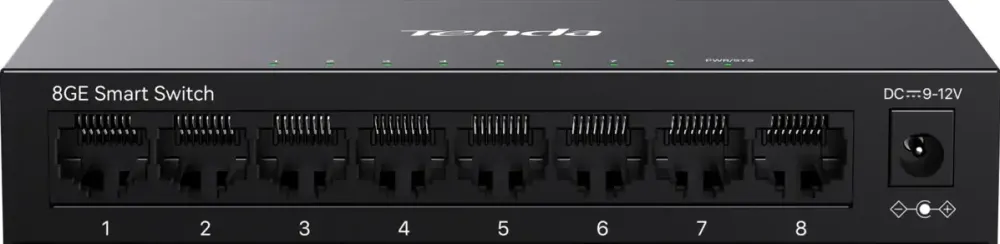 Switch Tenda managed, 8 porturi gigabit RJ-45, management Tenda CloudFi, metalic