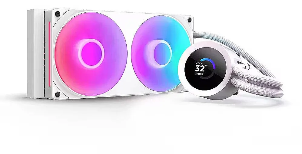 Cooler NZXT Kraken Plus 240 RGB, 240mm, pompa cu ecran LCD, Intel/ AMD, Alb