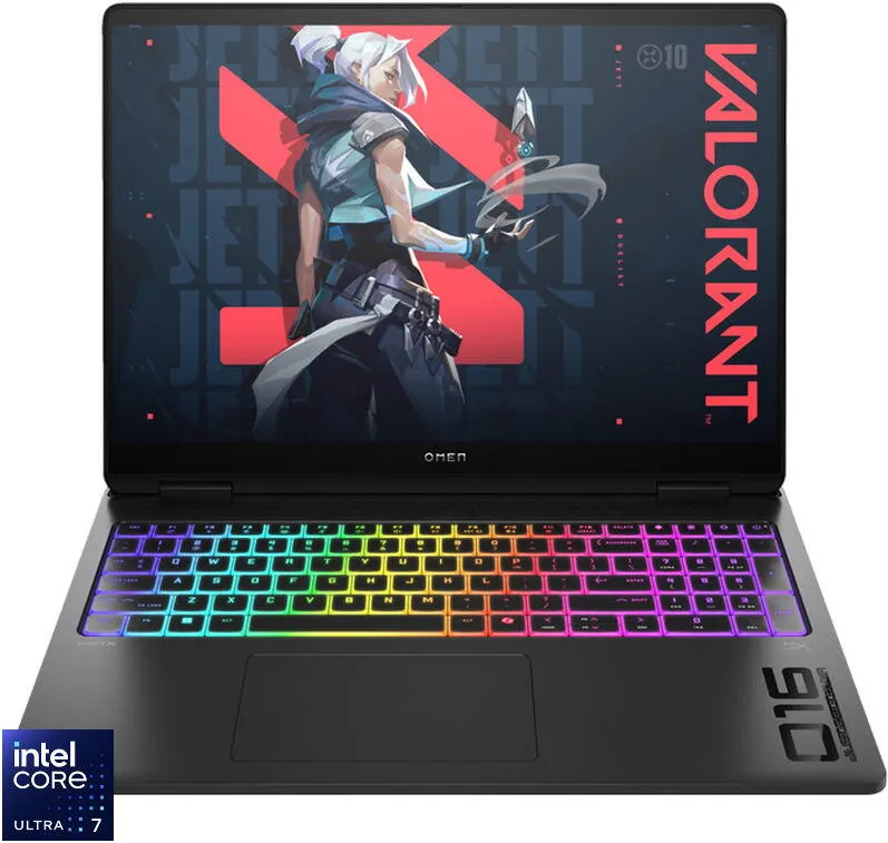 Laptop HP Gaming 16'' OMEN MAX 16-ah0007nn, WQXGA OLED 48-240Hz, Procesor Intel Core Ultra 7 255HX (30M Cache, up to 5.20 GHz), 32GB DDR5, 1TB SSD, GeForce RTX 5080 16GB, Free DOS, Shadow Black
