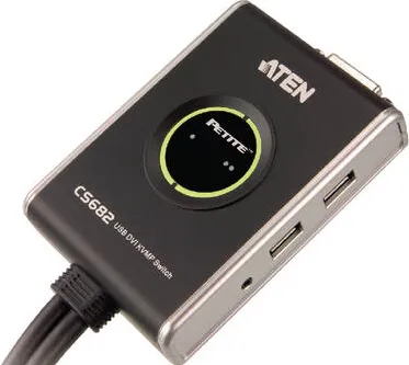 Switch KVM ATEN CS682-AT 2-Port USB DVI Audio 2.1 Remote port selector 1.8m