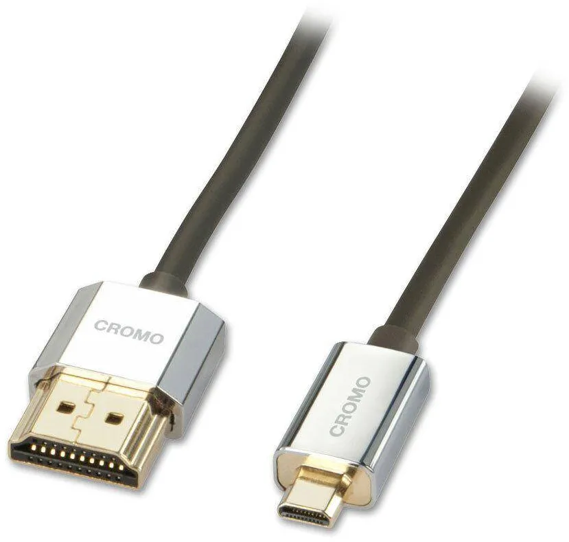 Adaptor Lindy HDMI High Speed Cablu an Micro HDMI CROMO Slim 2m