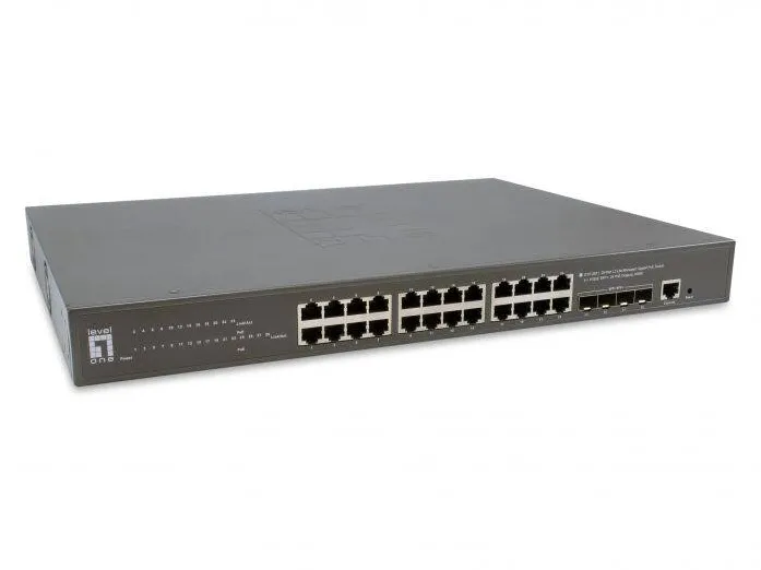 Switch Level One 24x GE GTP-2871    4x10GSFP+19" 400W 24xPoE+