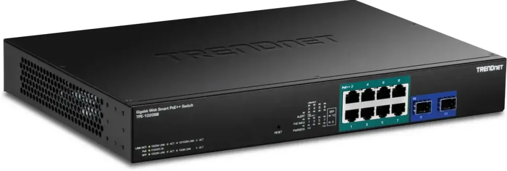 Switch TRENDnet 10-Port Gigabit Web Smart PoE++