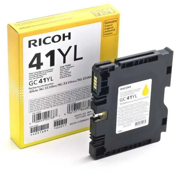 Toner imprimanta Ricoh YELLOW 405768 GC-41YL 0,6K ORIGINAL RICOH AFICIO SG 2100N