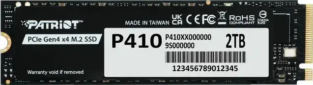 SSD Patriot 2TB P410 PCIe M.2 Gen4 x4 NVMe 1.4 2280 5000/4500MB/s
