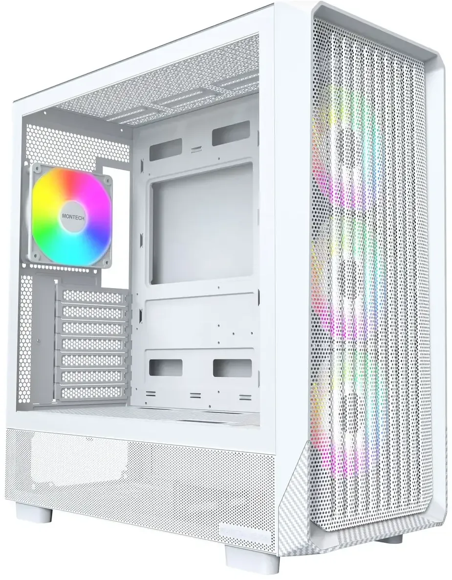 Carcasa PC Montech X5, Midi-Tower, E-ATX, ARGB, Tempered Glass